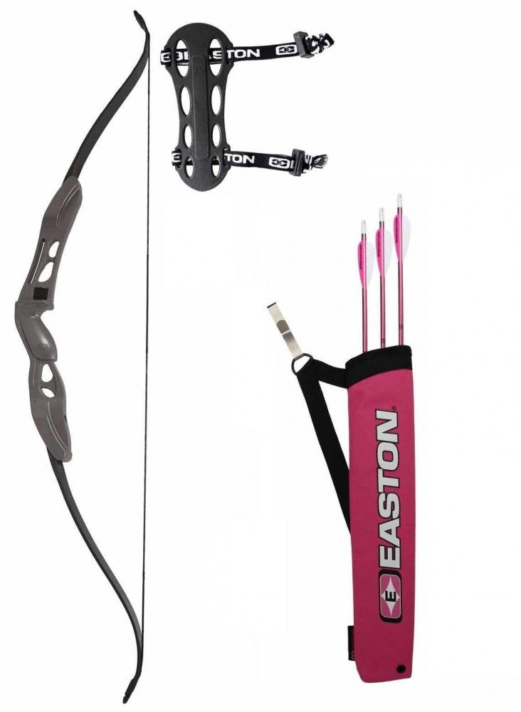 EASTON girls recurve bow SET, 52 inches, sports bow for children 10-20 lbs, bow